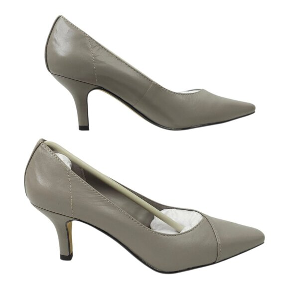 Bella Vita WOW Taupe Pump Womens Size 5 M Kitten Heel Leather Kidskin NEW - Picture 10 of 15
